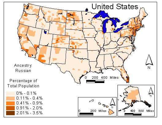 Map of Russian Ancestry