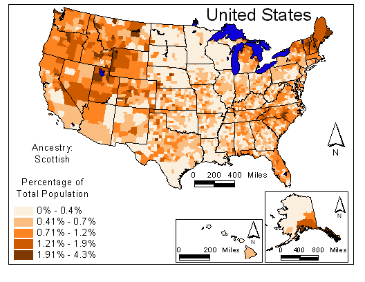 Map of Scottish Ancestry