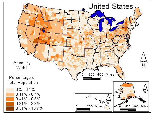 Map of Welsh Ancestry