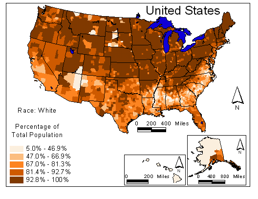 Race Map: White